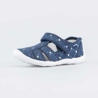 421068-12 синий туфли летние дошкольные Текстиль